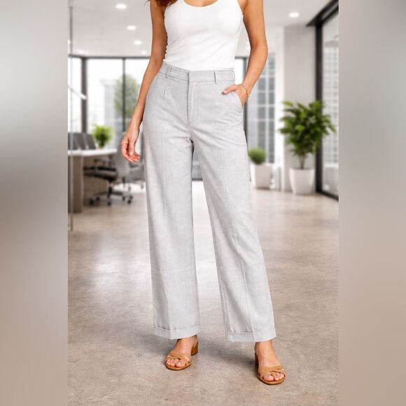 Zara Pants - Zara Light Gray Ankle casual pants Sz XXL